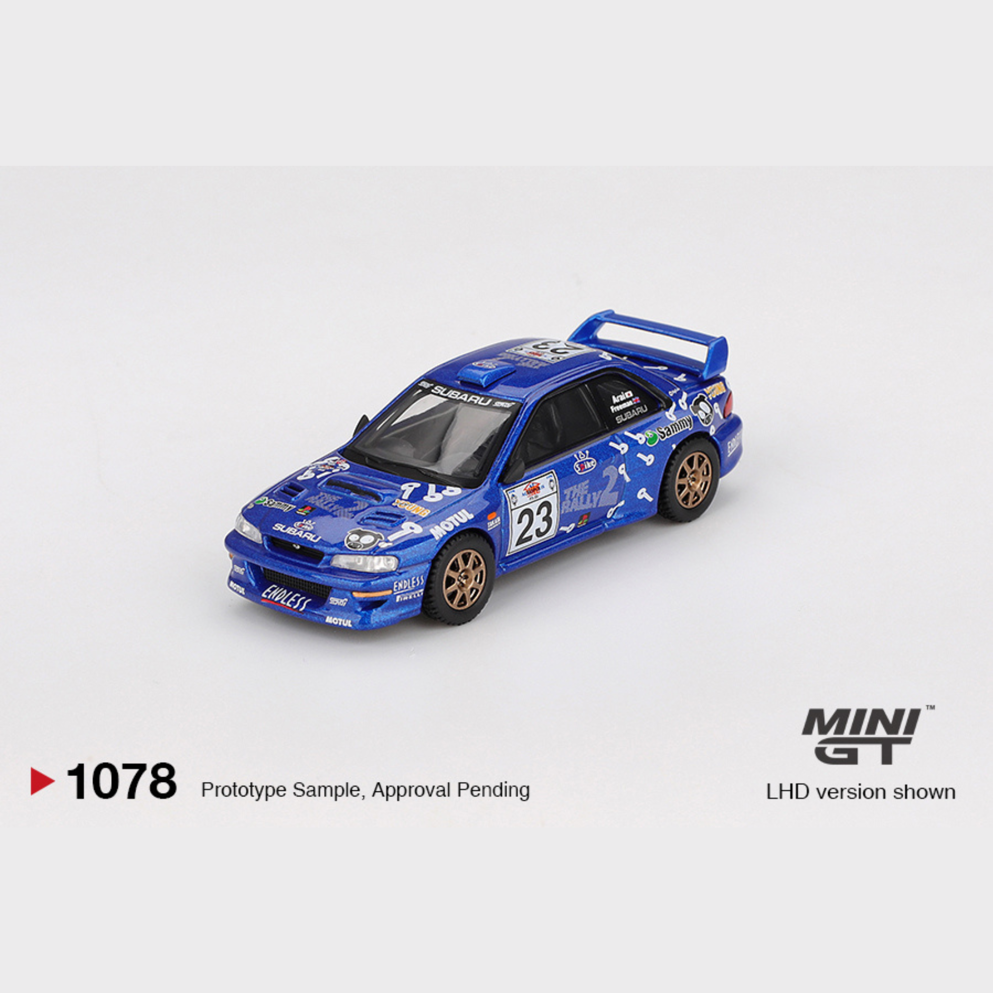 MINI GT 1:64 Subaru Impreza WRC99 #23 2000 Acropolis Rally